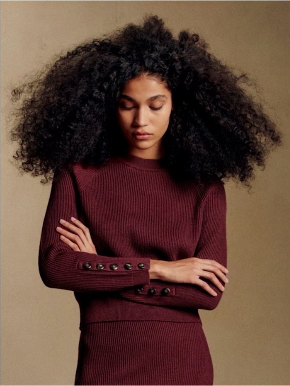 Sézane Sami Sweater Burgundy Small
